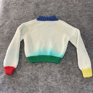 YLLW THE LABEL Thick Chinky Knit Multicolor Women's Turtleneck Sweater Size XL